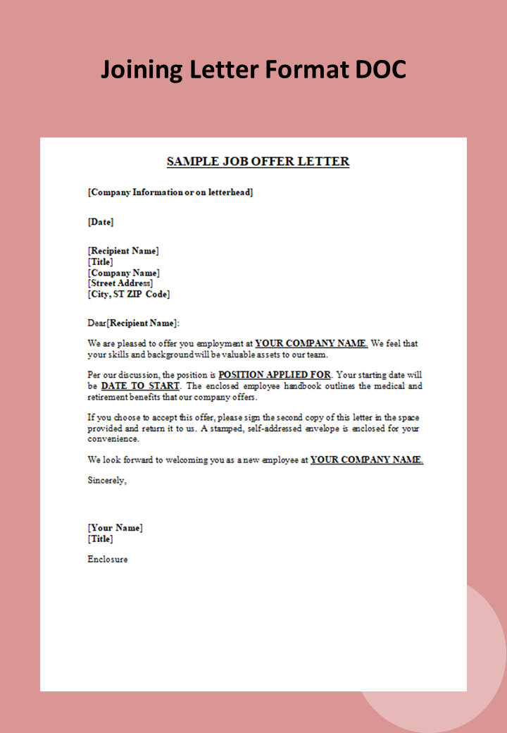 application letter for joining letter